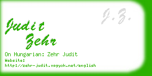 judit zehr business card